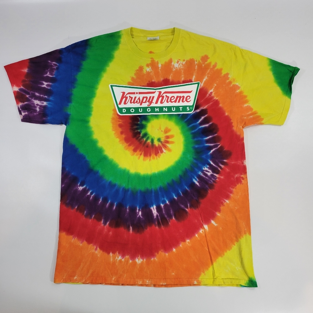 Krispy Kreme Doughnuts Tie Dye T Shirt Mens Sz XL - Picture 1 of 5